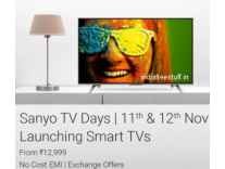 Flipkart Sanyo TV Days Minimum 30% off + Exchange Offer