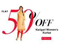 Karigari Women’s Kurtas, Bottoms & Dupattas Min 50% Or More From Rs. 120 @ Amazon